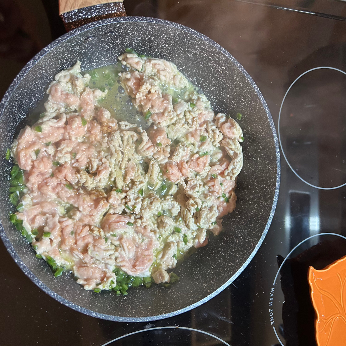 Chicken Added and Crumbled